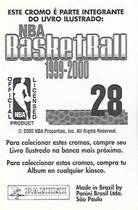 1999-00 Panini NBA Stickers (Brazil/Portuguese) #28 Latrell Sprewell Back