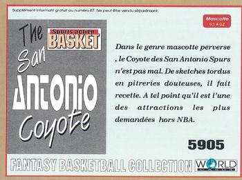 1994-95 Pro Cards French Sports Action Basket #5905 San Antonio Coyote Back