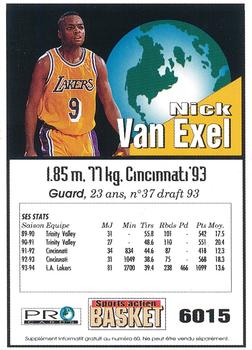 1994-95 Pro Cards French Sports Action Basket #6015 Nick Van Exel Back