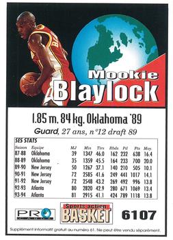 1994-95 Pro Cards French Sports Action Basket #6107 Mookie Blaylock Back