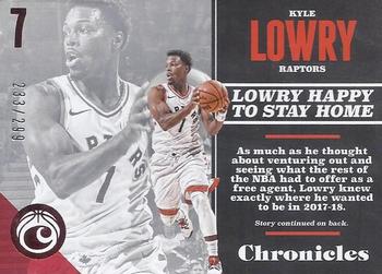 2017-18 Panini Chronicles - Red #11 Kyle Lowry Front