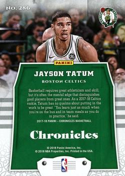 2017-18 Panini Chronicles - Red #286 Jayson Tatum Back