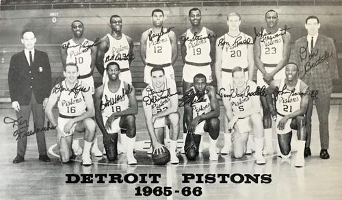 1957-70 J.D. McCarthy Postcards #NNO 1965-66 Detroit Pistons Front