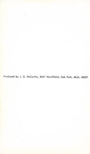 1957-70 J.D. McCarthy Postcards #NNO Dave DeBusschere Back