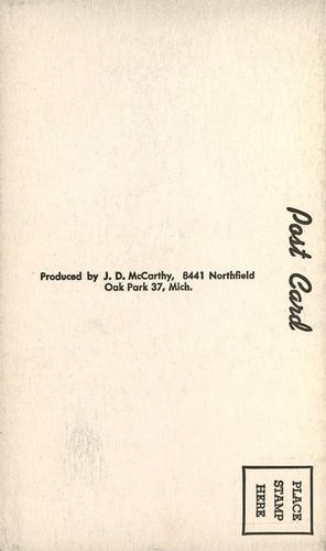1957-70 J.D. McCarthy Postcards #NNO Bill Thieben Back