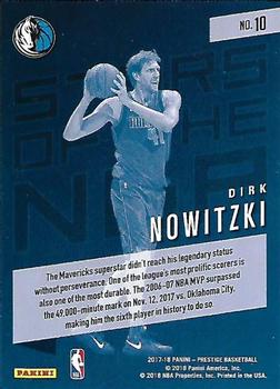 2017-18 Panini Prestige - Stars of the NBA #10 Dirk Nowitzki Back