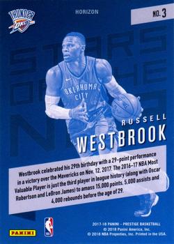 2017-18 Panini Prestige - Stars of the NBA Horizon #3 Russell Westbrook Back