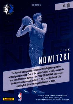 2017-18 Panini Prestige - Stars of the NBA Horizon #10 Dirk Nowitzki Back
