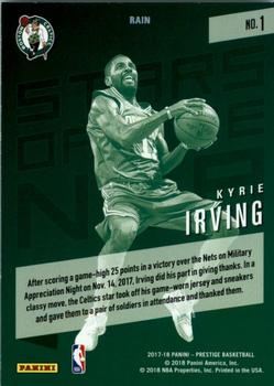 2017-18 Panini Prestige - Stars of the NBA Rain #1 Kyrie Irving Back