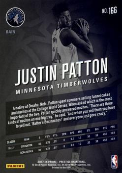 2017-18 Panini Prestige - Rain #166 Justin Patton Back