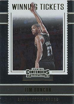 2017-18 Panini Contenders - Winning Tickets #5 Tim Duncan Front