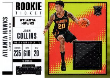 2017-18 Panini Contenders - Rookie Ticket Swatches #RTS-17 John Collins Front