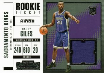 2017-18 Panini Contenders - Rookie Ticket Swatches #RTS-18 Harry Giles Front