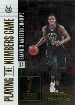 2017-18 Panini Contenders - Playing the Numbers Game #23 Giannis Antetokounmpo Front