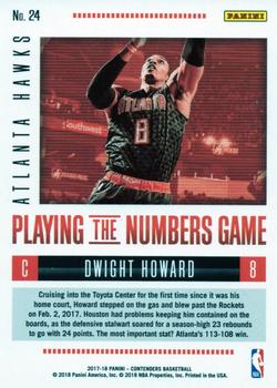 2017-18 Panini Contenders - Playing the Numbers Game #24 Dwight Howard Back