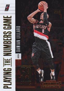 2017-18 Panini Contenders - Playing the Numbers Game #26 Damian Lillard Front