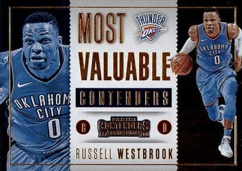 2017-18 Panini Contenders - Most Valuable Contenders #3 Russell Westbrook Front