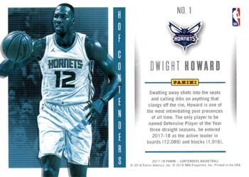 2017-18 Panini Contenders - Hall of Fame Contenders #1 Dwight Howard Back