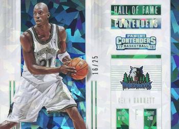 2017-18 Panini Contenders - Hall of Fame Contenders Cracked Ice #12 Kevin Garnett Front