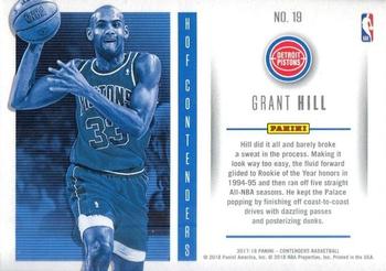 2017-18 Panini Contenders - Hall of Fame Contenders Cracked Ice #19 Grant Hill Back