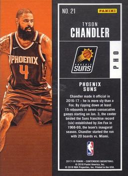 2017-18 Panini Contenders - Playoff Ticket #21 Tyson Chandler Back