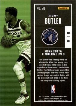 2017-18 Panini Contenders - Playoff Ticket #26 Jimmy Butler Back