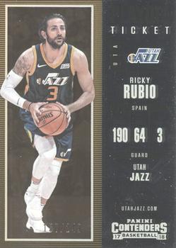 2017-18 Panini Contenders - Playoff Ticket #64 Ricky Rubio Front