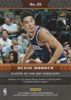 2017-18 Panini Player of the Day - Wind Chimes #25 Devin Booker Back