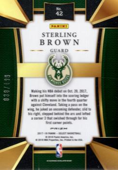 2017-18 Panini Select - Maroon Prizms #42 Sterling Brown Back