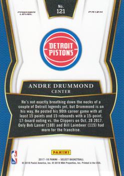 2017-18 Panini Select - Silver Prizms #121 Andre Drummond Back
