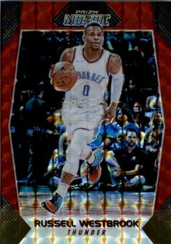 2017-18 Panini Mosaic - Red #69 Russell Westbrook Front