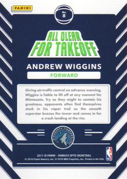 2017-18 Donruss Optic - All Clear for Takeoff #8 Andrew Wiggins Back