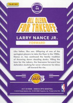 2017-18 Donruss Optic - All Clear for Takeoff #14 Larry Nance Jr. Back