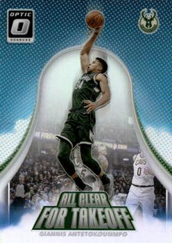 2017-18 Donruss Optic - All Clear for Takeoff Holo #4 Giannis Antetokounmpo Front