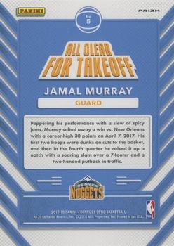 2017-18 Donruss Optic - All Clear for Takeoff Holo #5 Jamal Murray Back