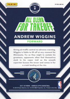 2017-18 Donruss Optic - All Clear for Takeoff Holo #8 Andrew Wiggins Back