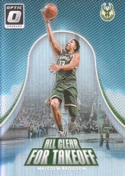 2017-18 Donruss Optic - All Clear for Takeoff Holo #15 Malcolm Brogdon Front