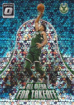 2017-18 Donruss Optic - All Clear for Takeoff Fast Break Holo #4 Giannis Antetokounmpo Front