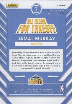 2017-18 Donruss Optic - All Clear for Takeoff Lime Green #5 Jamal Murray Back