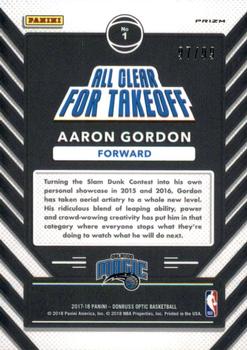 2017-18 Donruss Optic - All Clear for Takeoff Red #1 Aaron Gordon Back