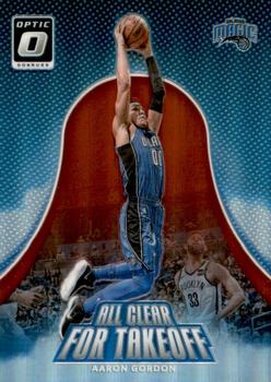 2017-18 Donruss Optic - All Clear for Takeoff Red #1 Aaron Gordon Front
