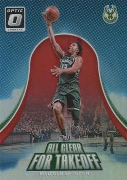 2017-18 Donruss Optic - All Clear for Takeoff Red #15 Malcolm Brogdon Front