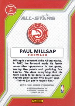 2017-18 Donruss Optic - All Stars #24 Paul Millsap Back