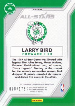 2017-18 Donruss Optic - All Stars Lime Green #29 Larry Bird Back