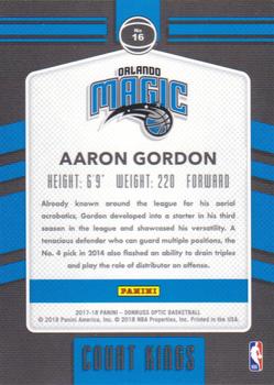 2017-18 Donruss Optic - Court Kings #16 Aaron Gordon Back