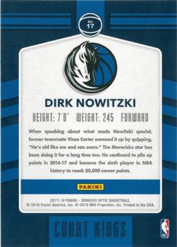 2017-18 Donruss Optic - Court Kings #17 Dirk Nowitzki Back