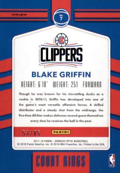2017-18 Donruss Optic - Court Kings Blue #7 Blake Griffin Back