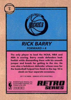 2017-18 Donruss Optic - Retro Series #5 Rick Barry Back