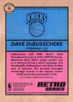 2017-18 Donruss Optic - Retro Series #15 Dave DeBusschere Back