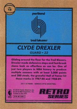 2017-18 Donruss Optic - Retro Series #18 Clyde Drexler Back